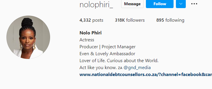 Nolo Phiri Instagram