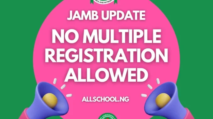 JAMB Issues Strong Warning Against Multiple Registration